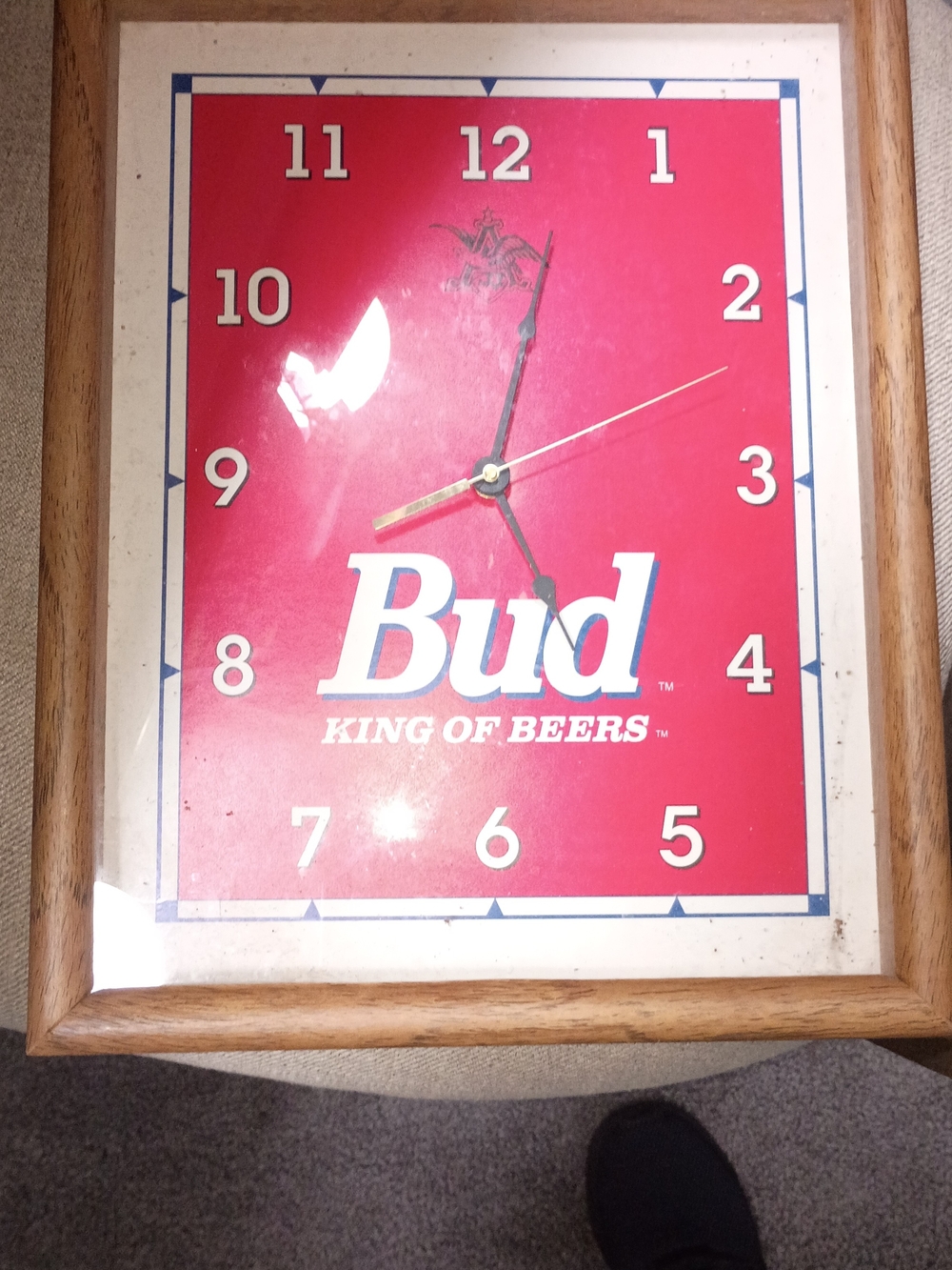 Budweiser Red Wall Clock - King of Beers Decorative Clock